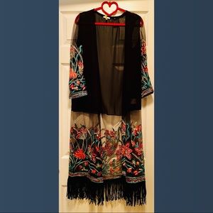 NewlyMe Embroidered Kimono, Worn Once